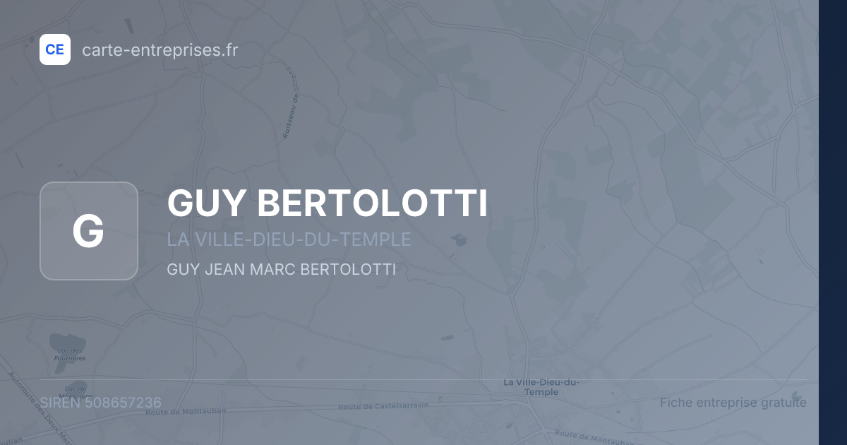 GUY BERTOLOTTI — 508657236 — fiche entreprise