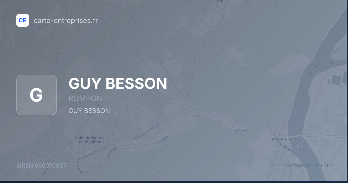 GUY BESSON — 950070987 — fiche entreprise