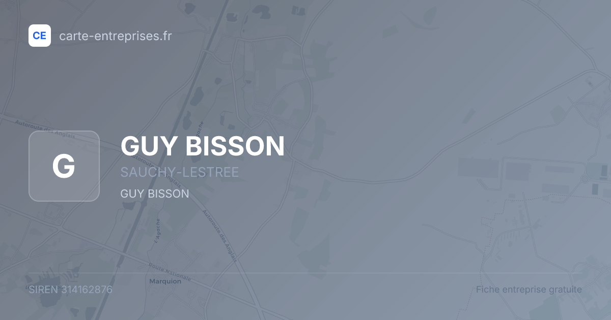 GUY BISSON — 314162876 — fiche entreprise