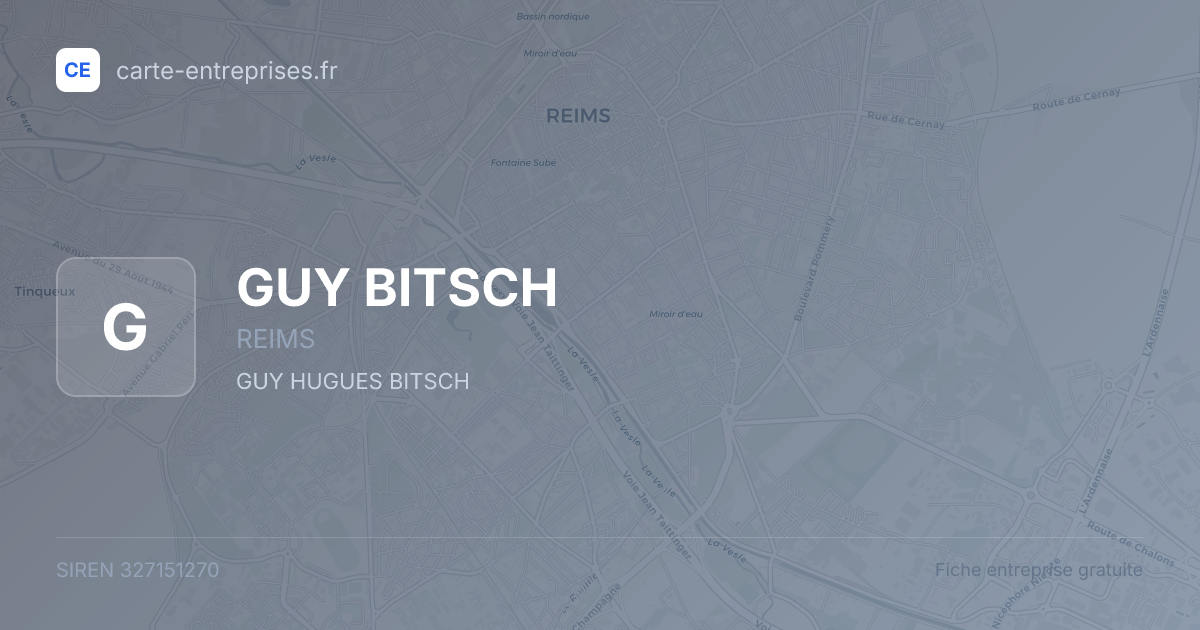 GUY BITSCH — 327151270 — fiche entreprise