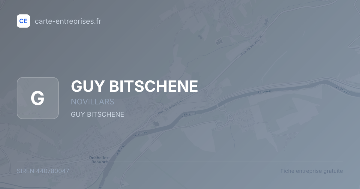 GUY BITSCHENE — 440780047 — fiche entreprise