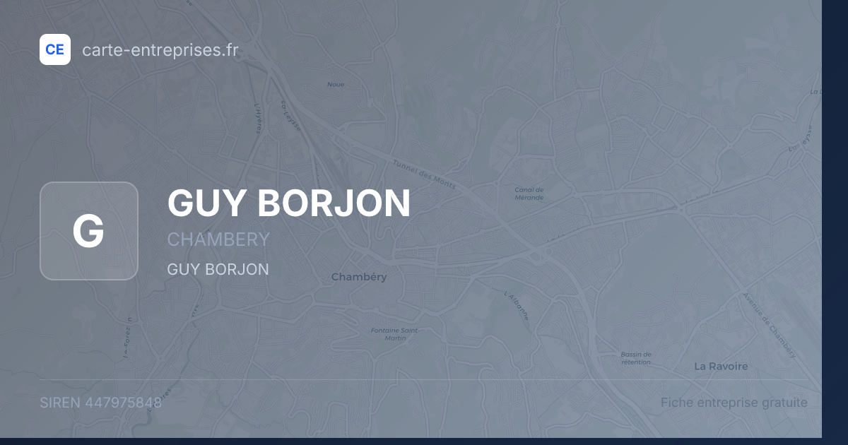 GUY BORJON — 447975848 — fiche entreprise