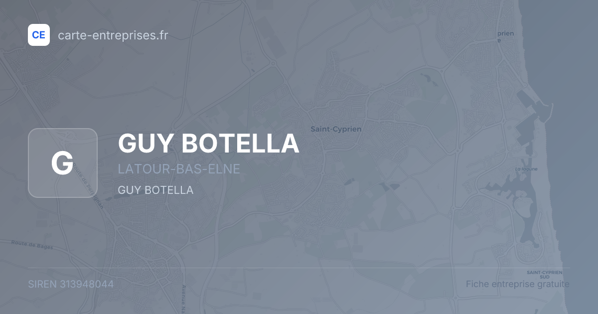 GUY BOTELLA — 313948044 — fiche entreprise