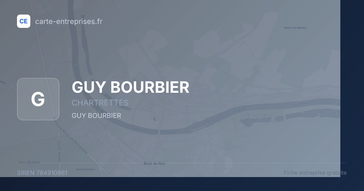 GUY BOURBIER — 784910861 — fiche entreprise