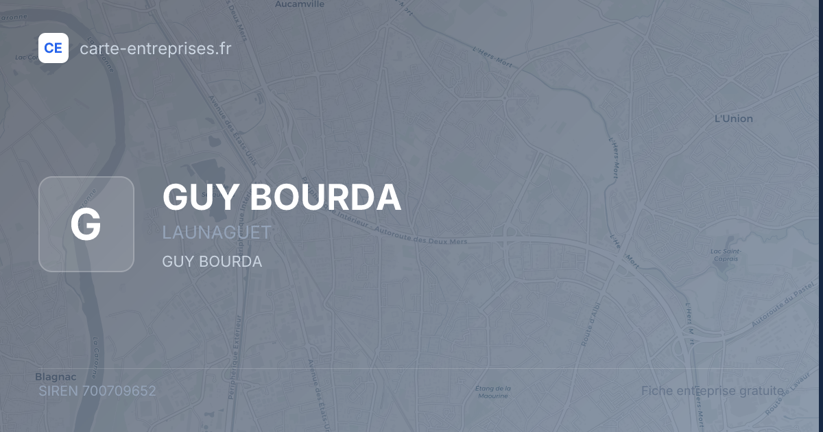 GUY BOURDA — 700709652 — fiche entreprise