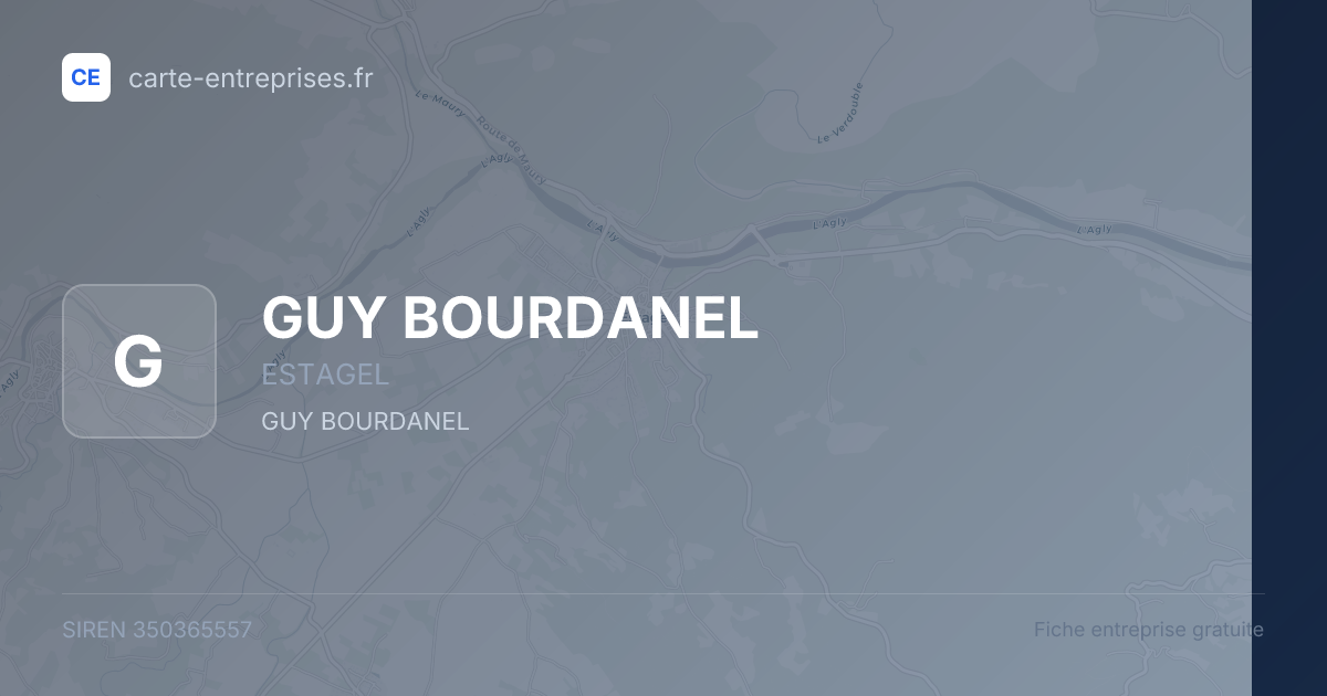 GUY BOURDANEL — 350365557 — fiche entreprise