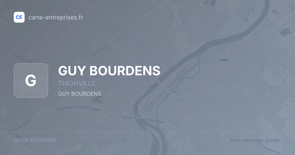 GUY BOURDENS — 302057062 — fiche entreprise