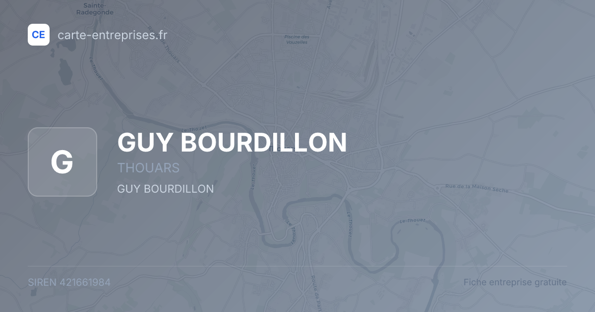 GUY BOURDILLON — 421661984 — fiche entreprise