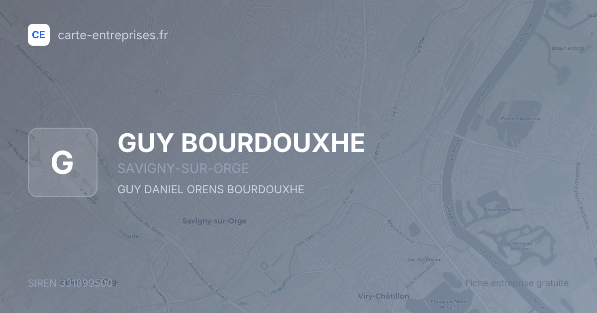 GUY BOURDOUXHE — 331899500 — fiche entreprise