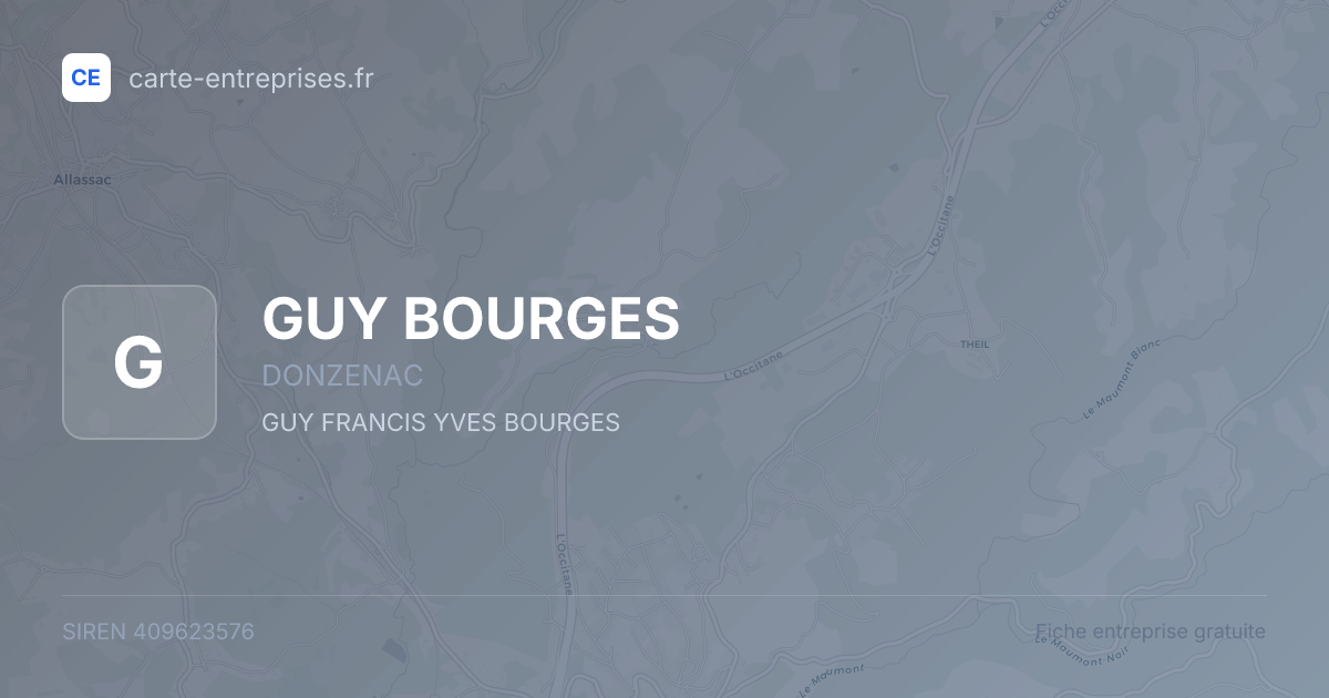 GUY BOURGES — 409623576 — fiche entreprise