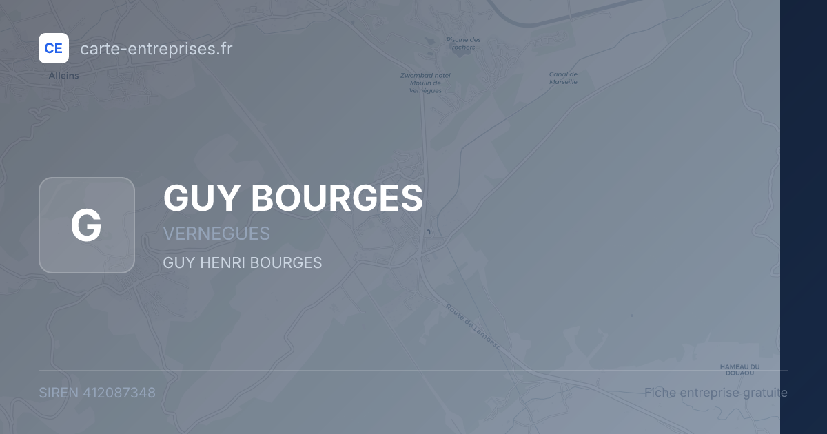GUY BOURGES — 412087348 — fiche entreprise