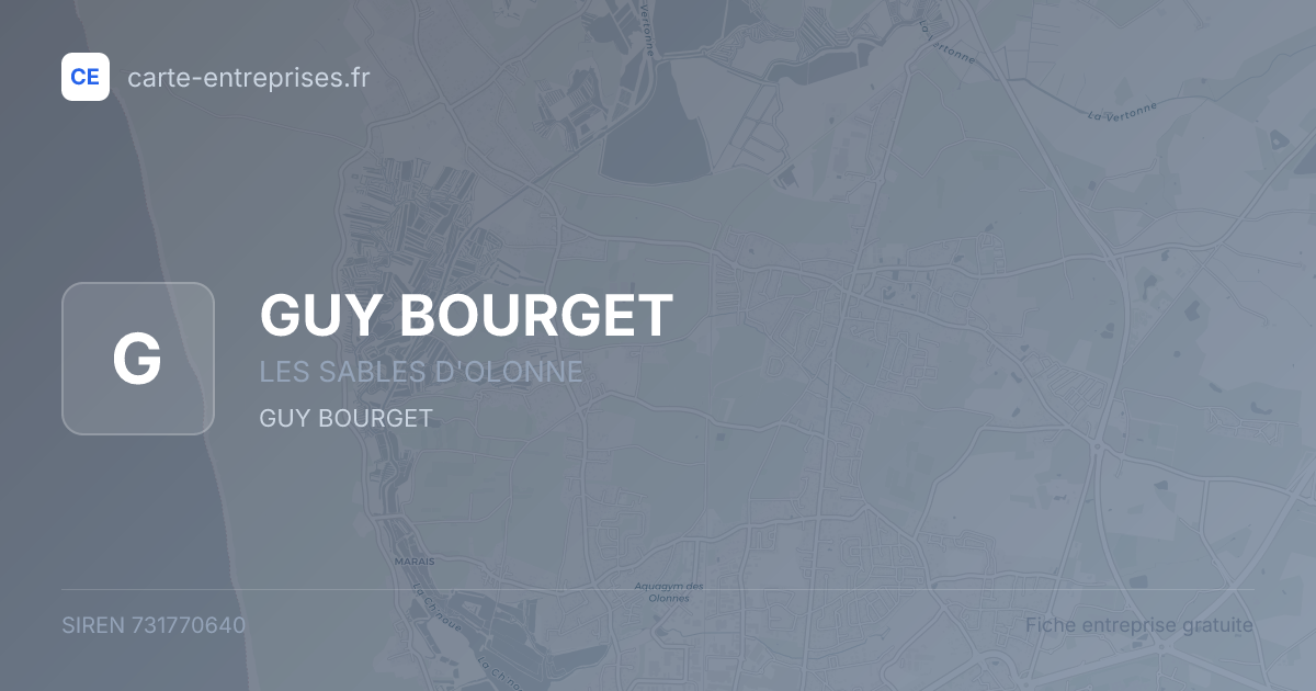 GUY BOURGET — 731770640 — fiche entreprise
