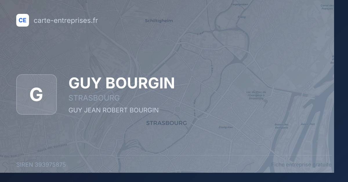 GUY BOURGIN — 393975875 — fiche entreprise