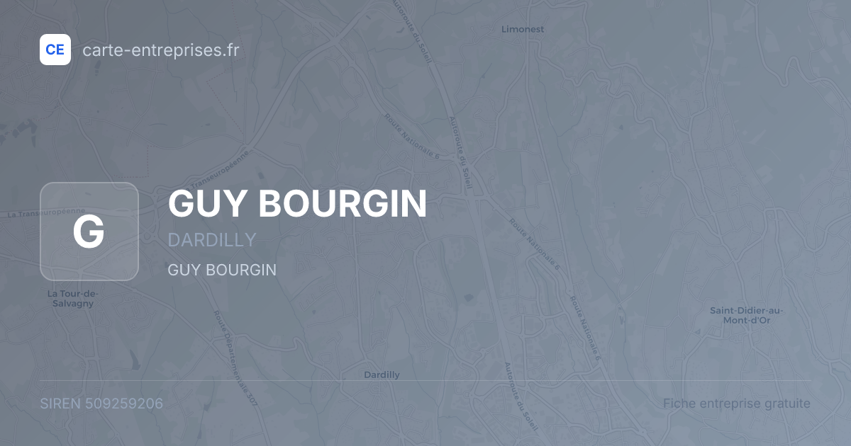 GUY BOURGIN — 509259206 — fiche entreprise