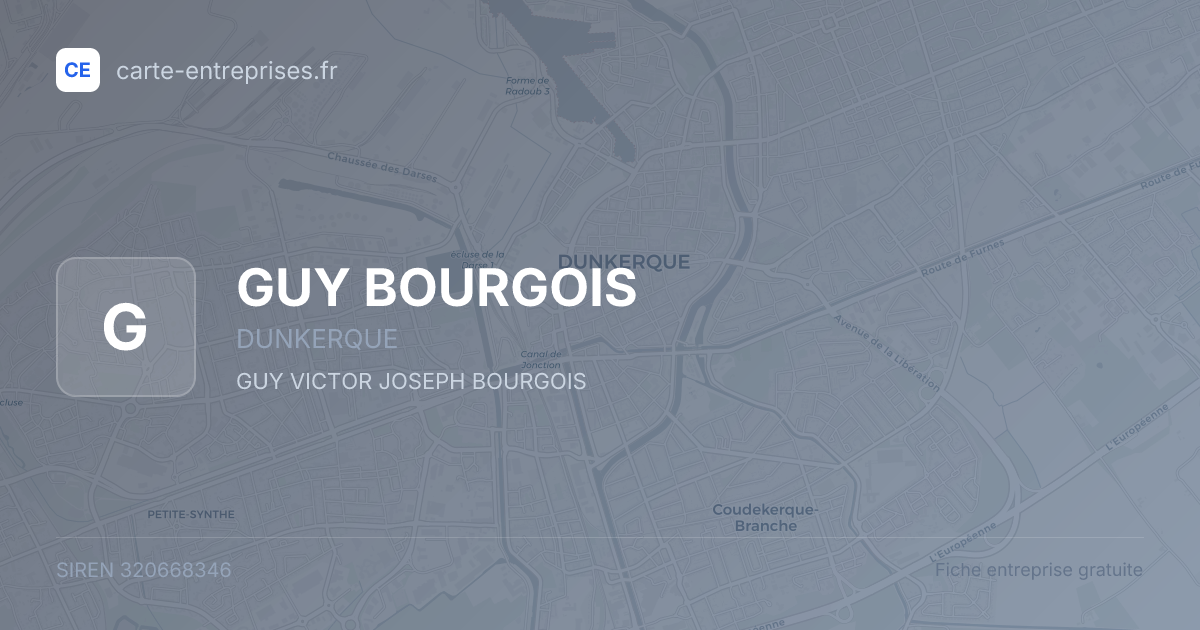 GUY BOURGOIS — 320668346 — fiche entreprise