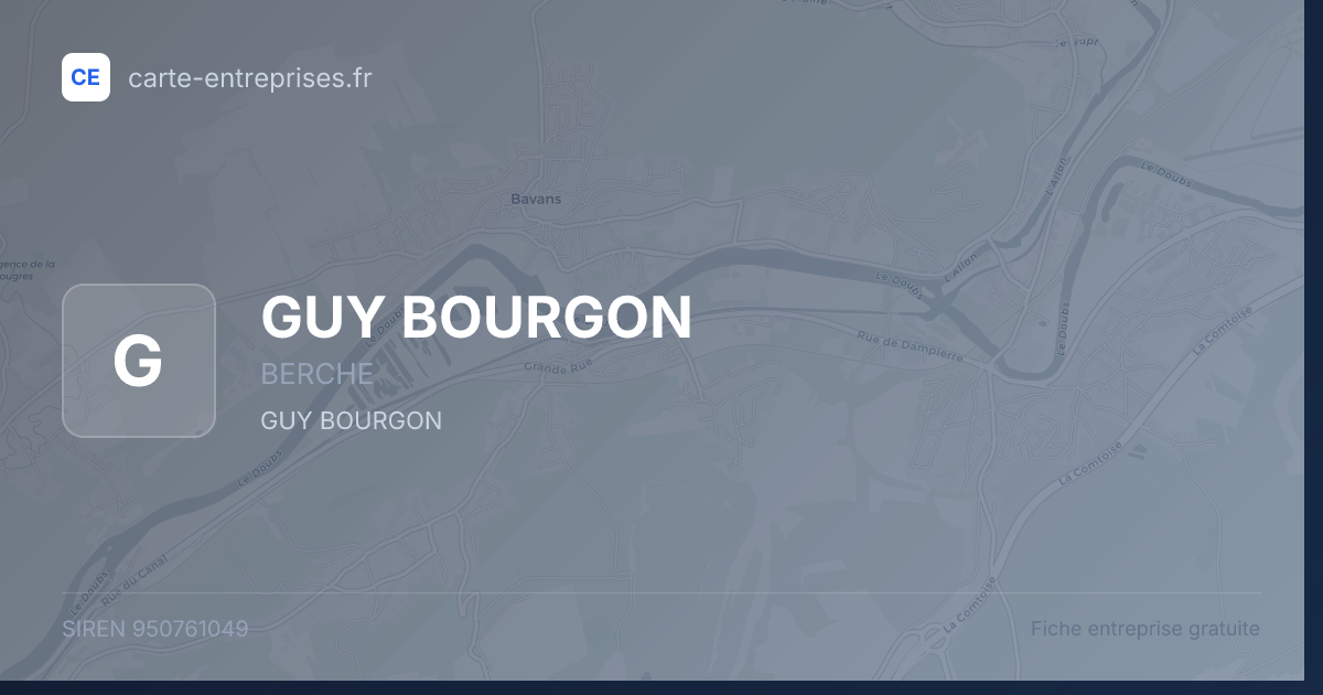 GUY BOURGON — 950761049 — fiche entreprise
