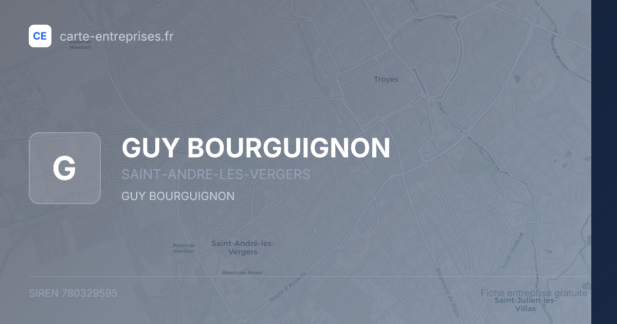 GUY BOURGUIGNON — 780329595 — fiche entreprise