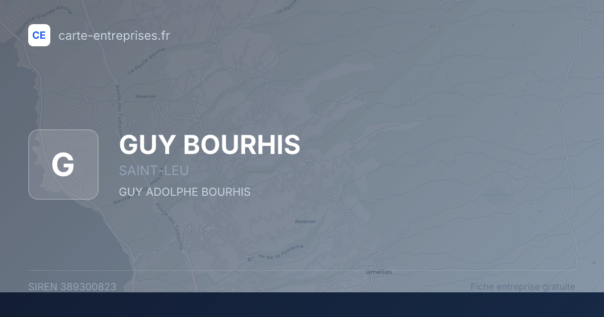 GUY BOURHIS — 389300823 — fiche entreprise