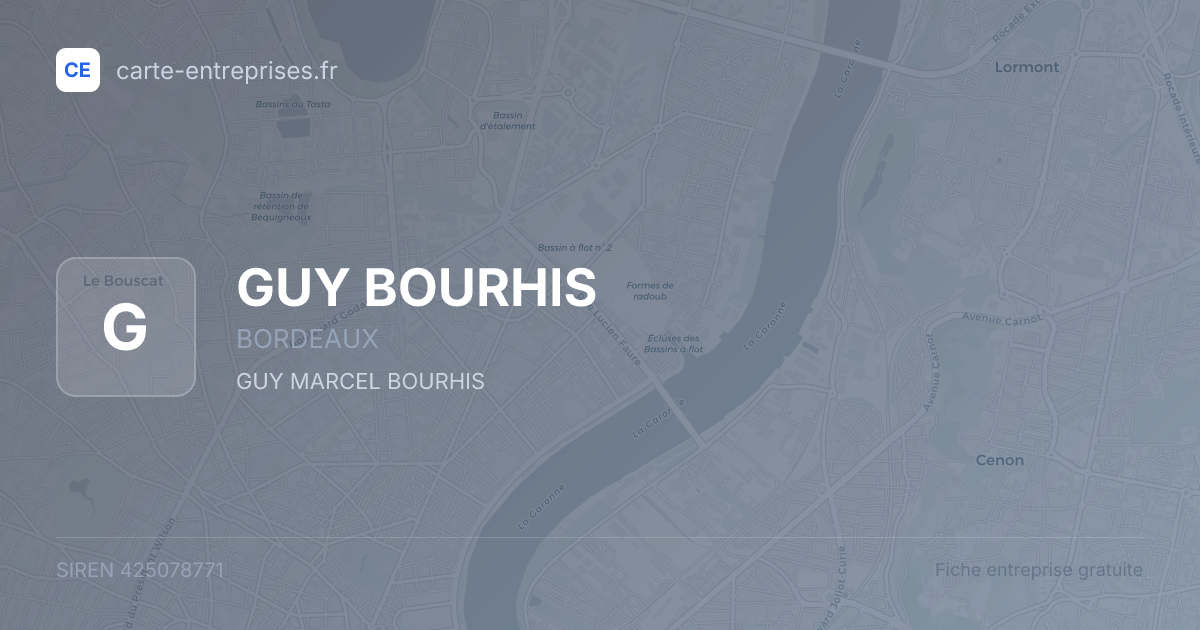 GUY BOURHIS — 425078771 — fiche entreprise