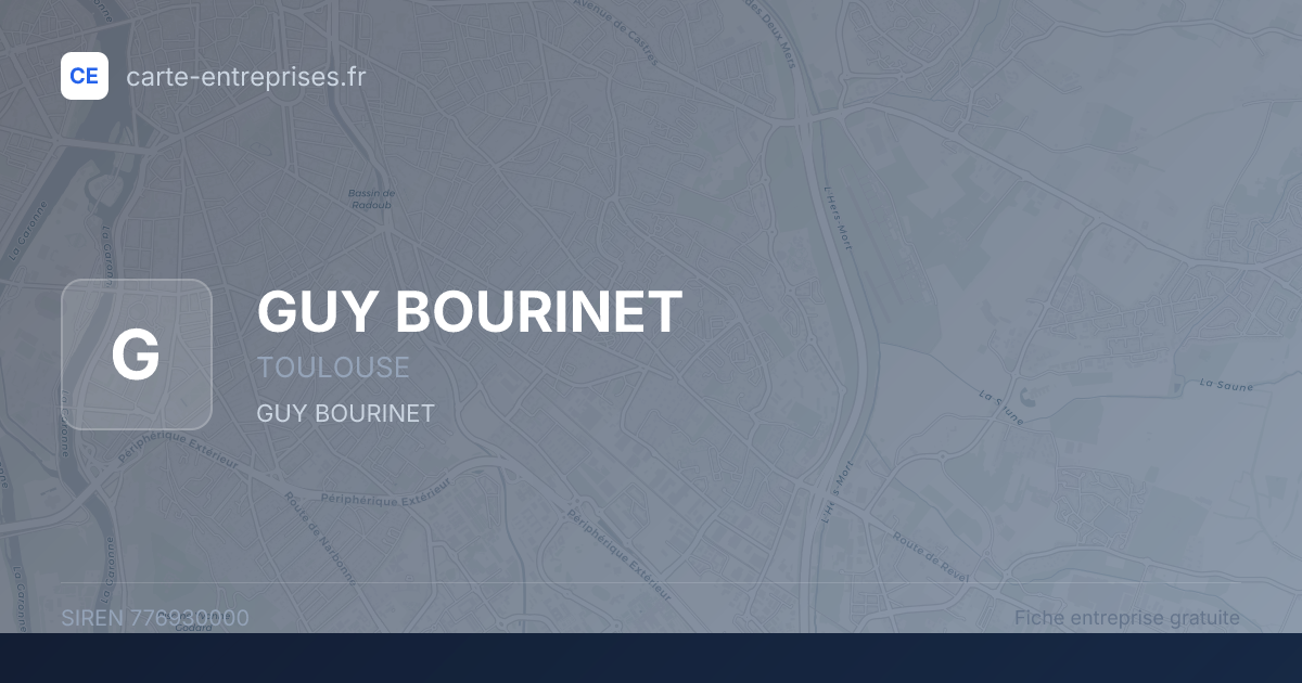 GUY BOURINET — 776930000 — fiche entreprise