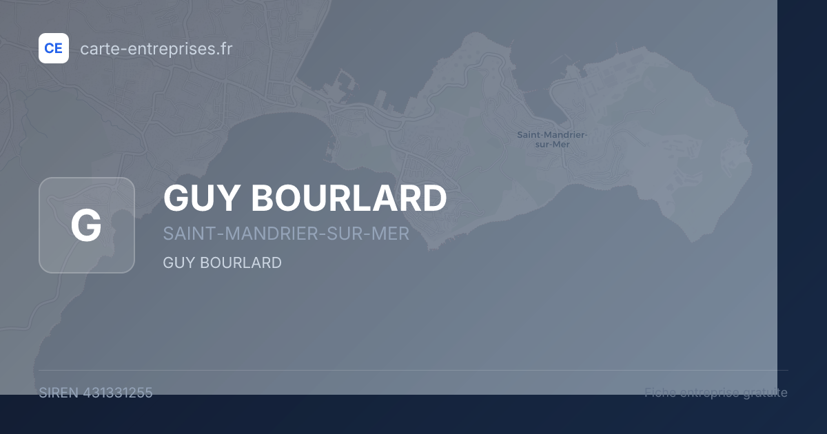 GUY BOURLARD — 431331255 — fiche entreprise