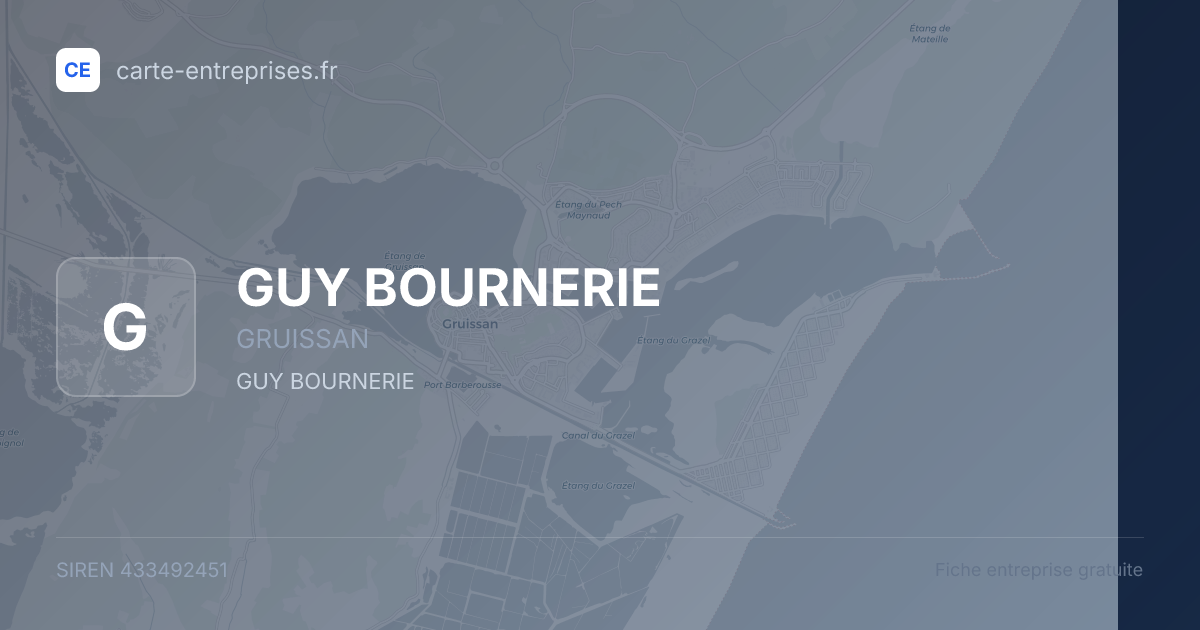 GUY BOURNERIE — 433492451 — fiche entreprise