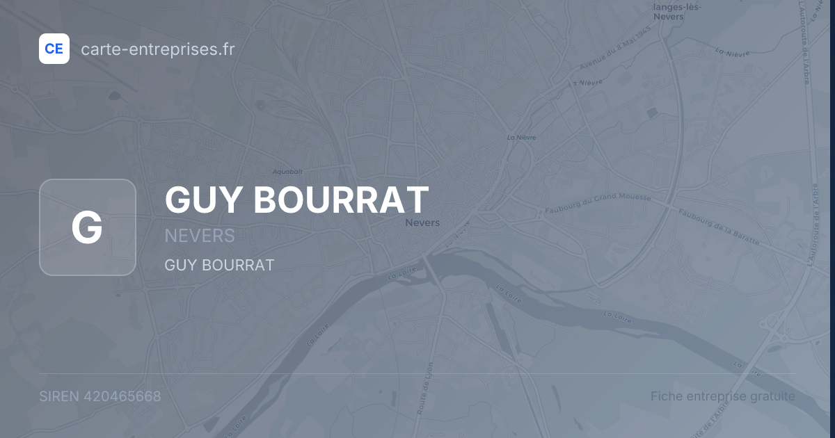 GUY BOURRAT — 420465668 — fiche entreprise