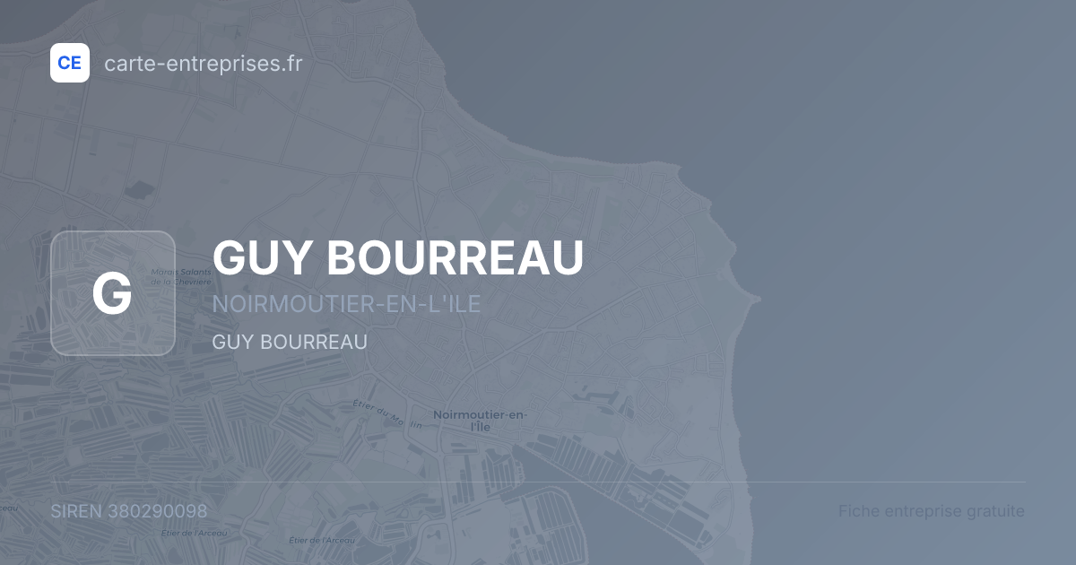 GUY BOURREAU — 380290098 — fiche entreprise