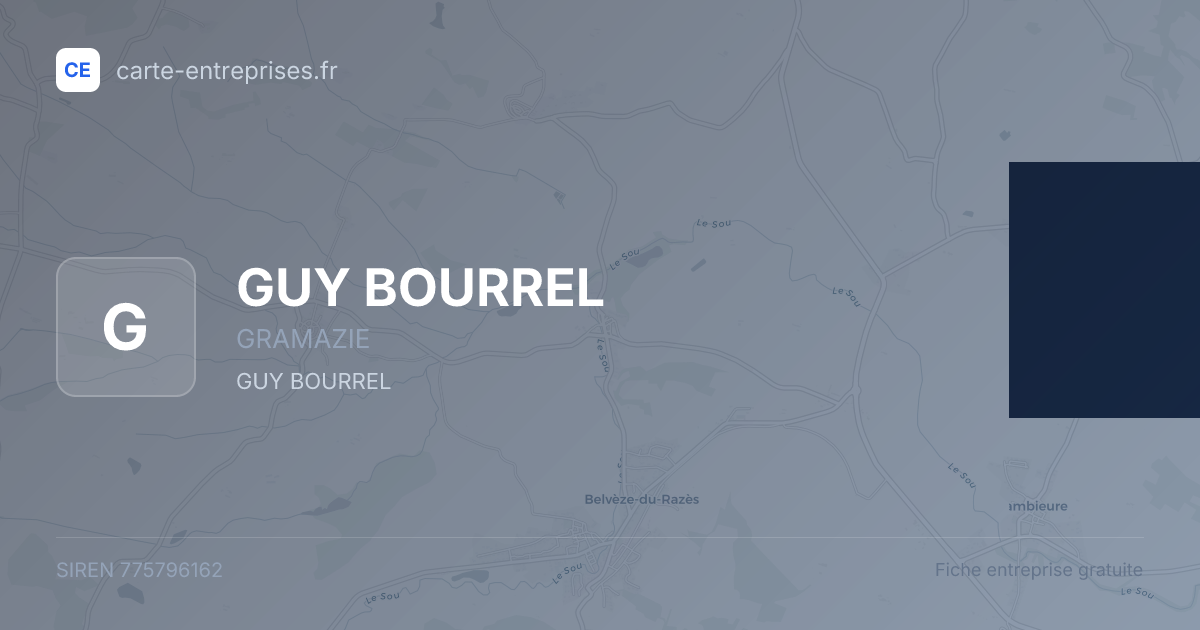 GUY BOURREL — 775796162 — fiche entreprise