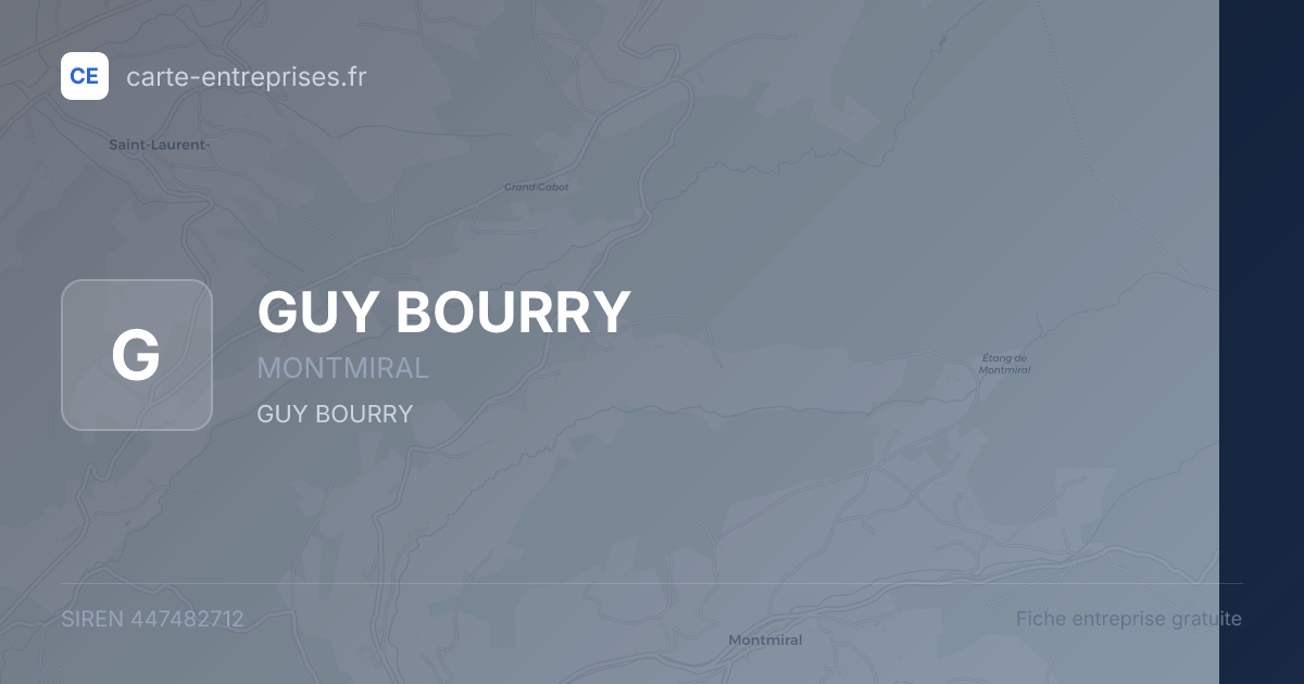 GUY BOURRY — 447482712 — fiche entreprise