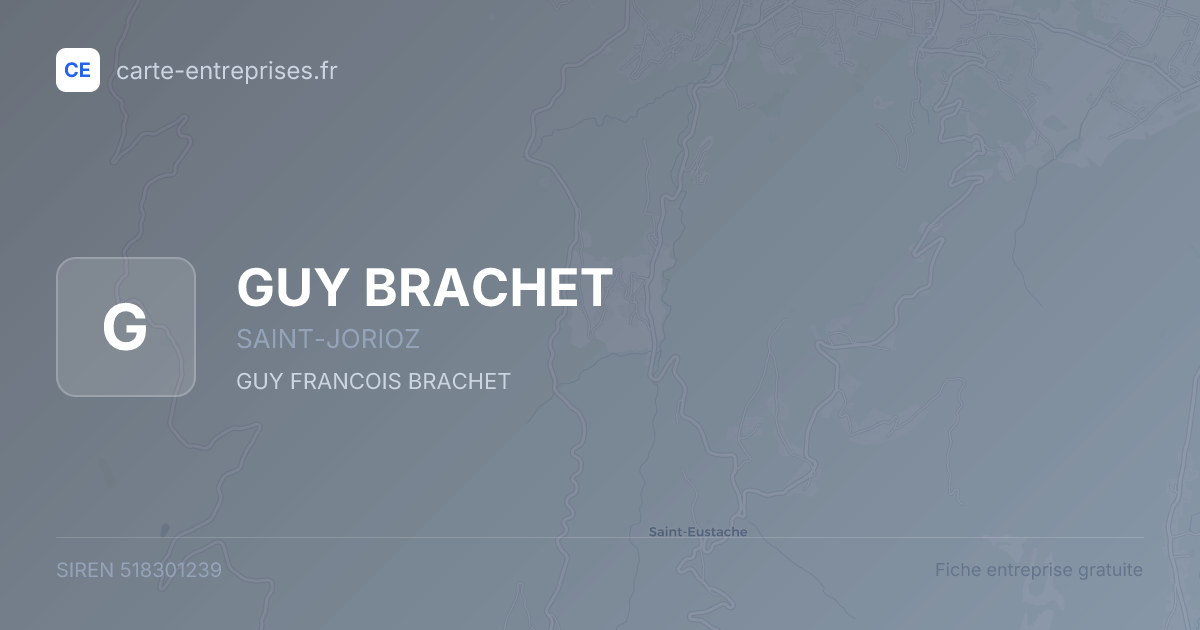 GUY BRACHET — 518301239 — fiche entreprise