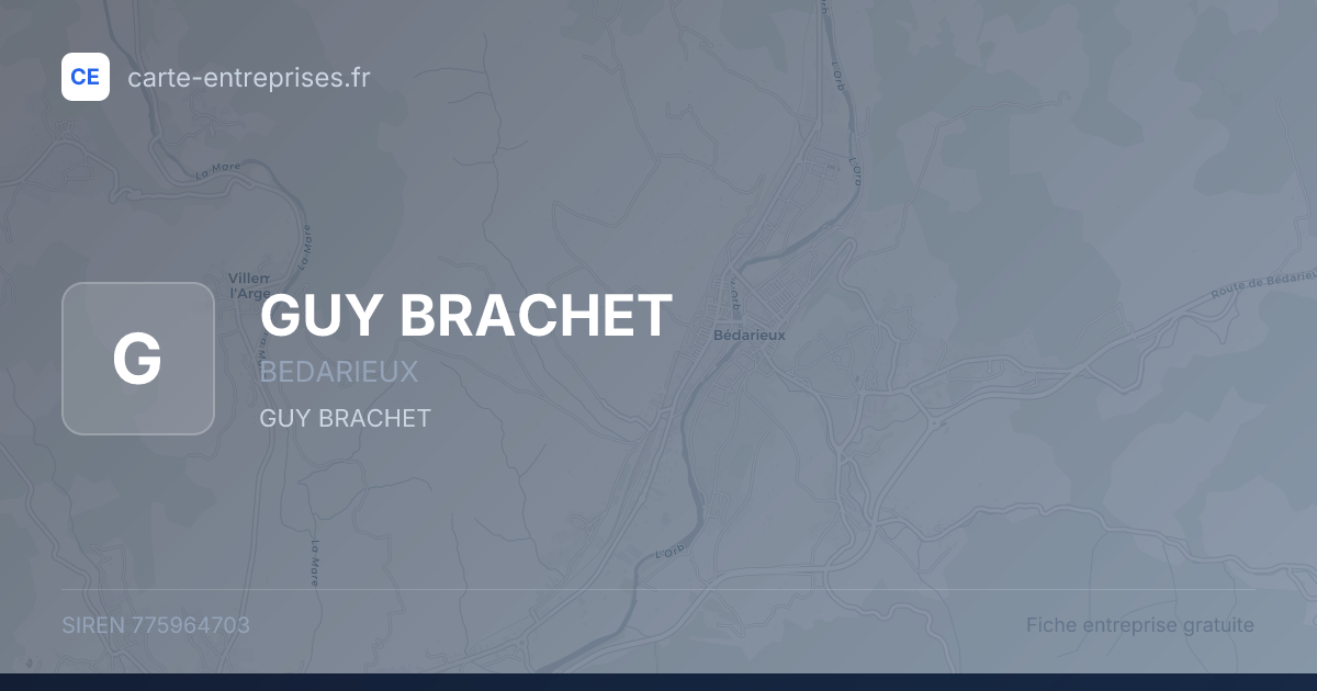 GUY BRACHET — 775964703 — fiche entreprise