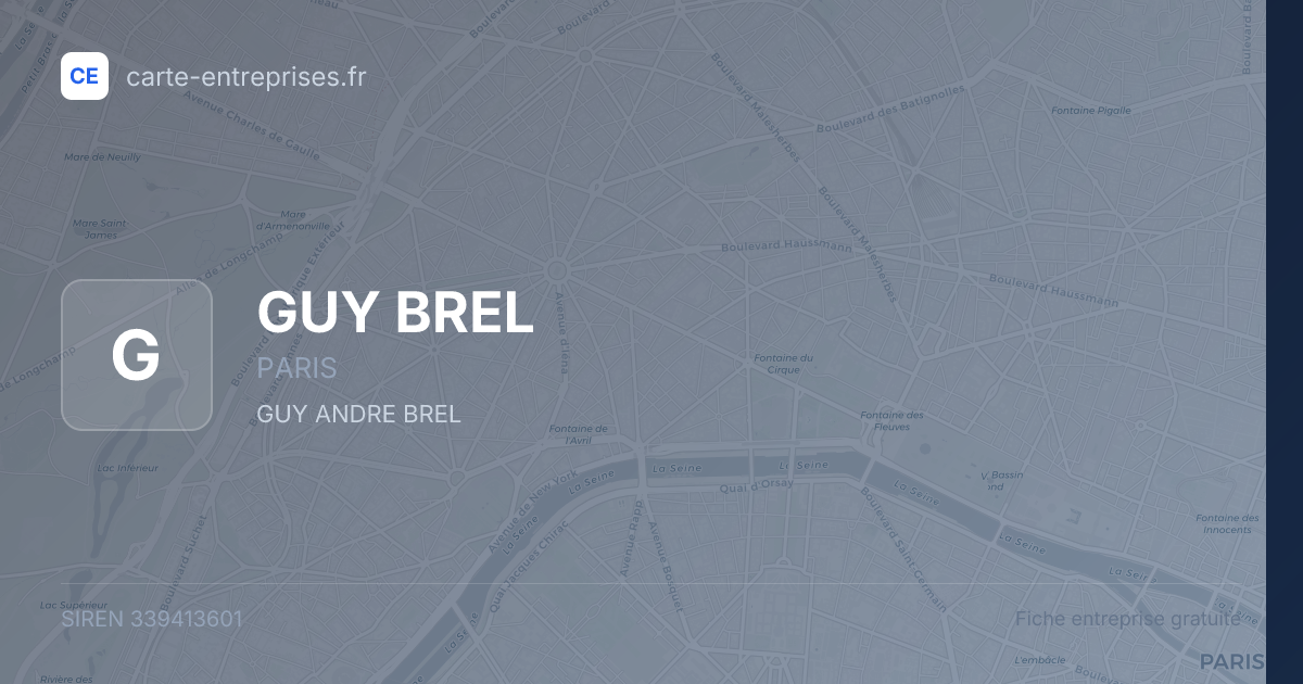 GUY BREL — 339413601 — fiche entreprise