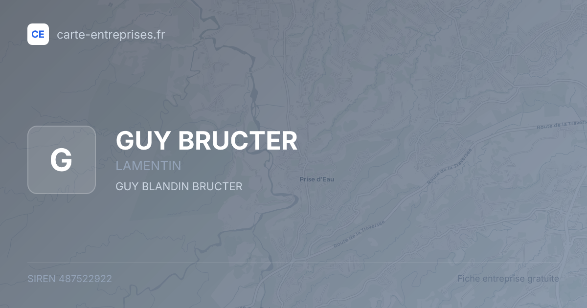 GUY BRUCTER — 487522922 — fiche entreprise