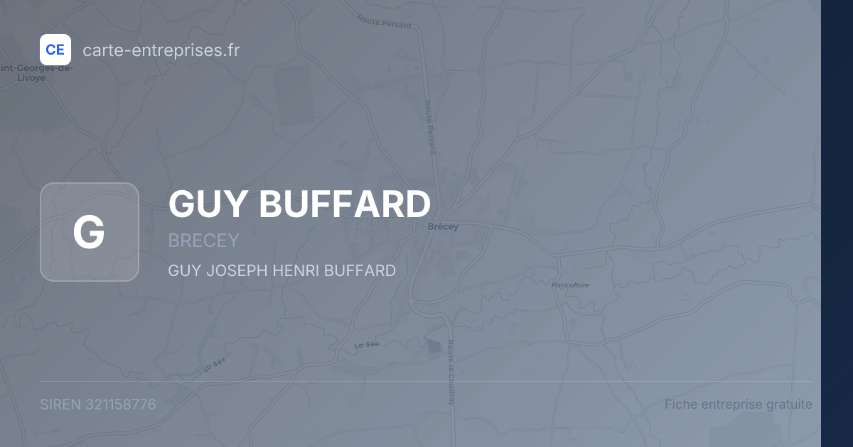 GUY BUFFARD — 321158776 — fiche entreprise