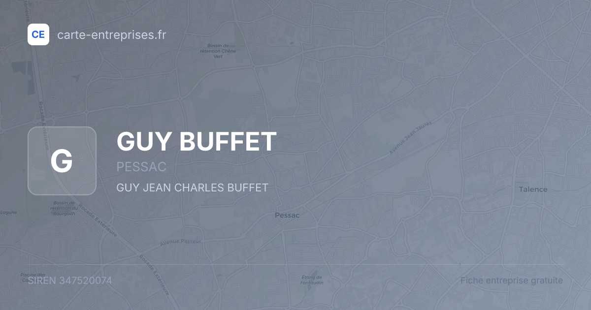 GUY BUFFET — 347520074 — fiche entreprise