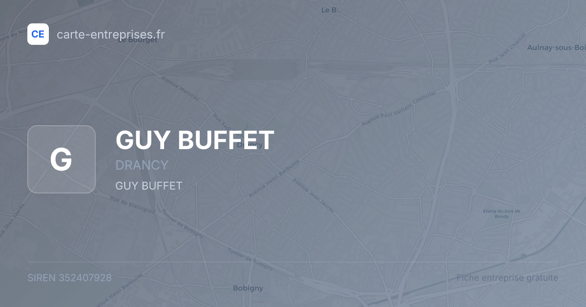 GUY BUFFET — 352407928 — fiche entreprise