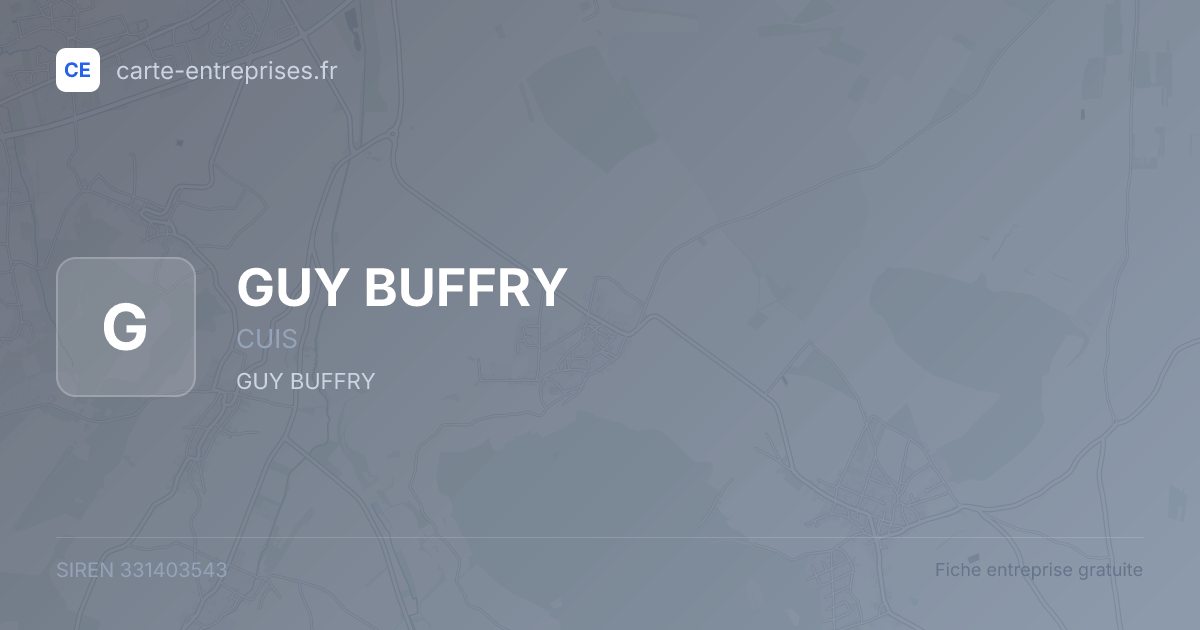 GUY BUFFRY — 331403543 — fiche entreprise