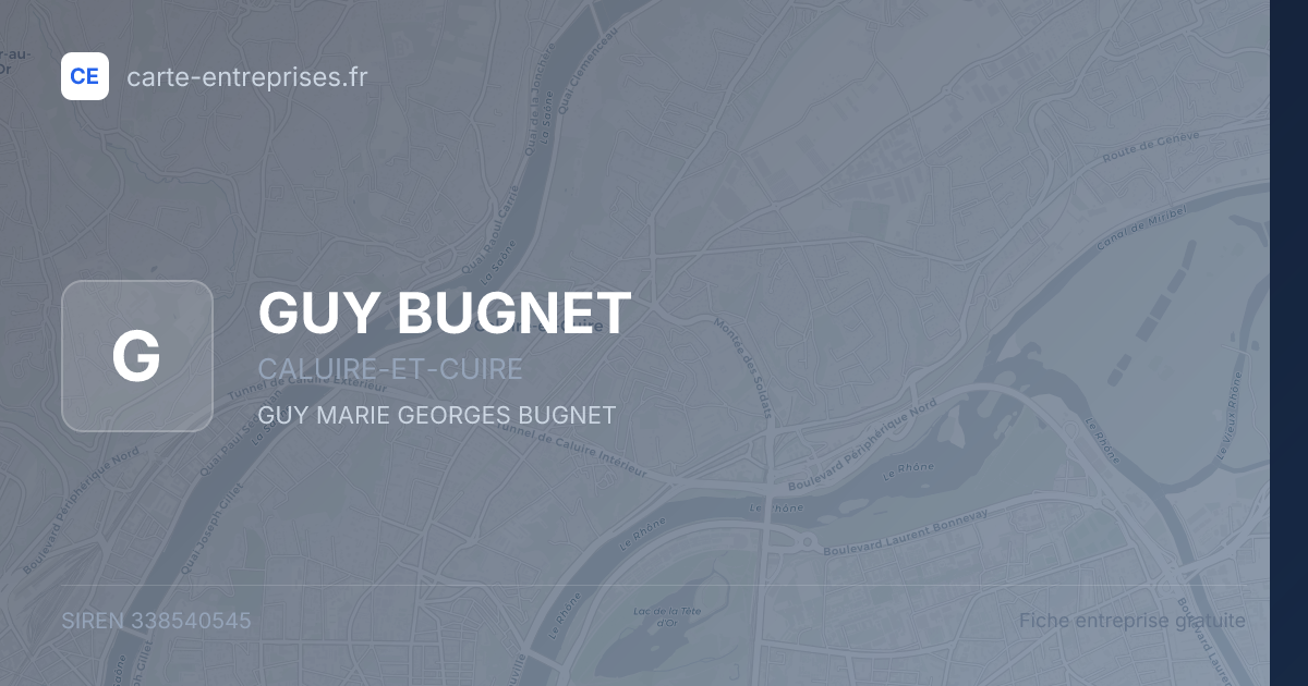GUY BUGNET — 338540545 — fiche entreprise