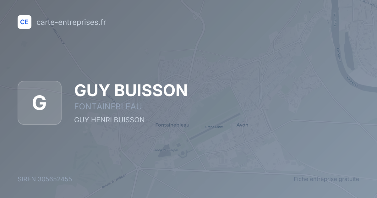 GUY BUISSON — 305652455 — fiche entreprise