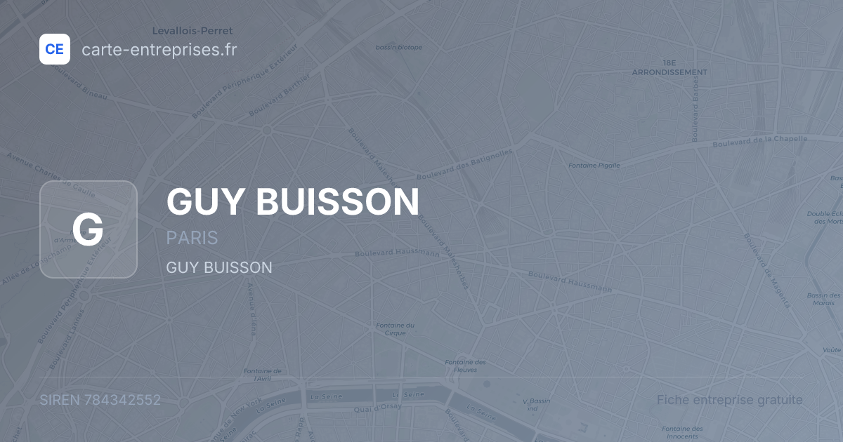 GUY BUISSON — 784342552 — fiche entreprise