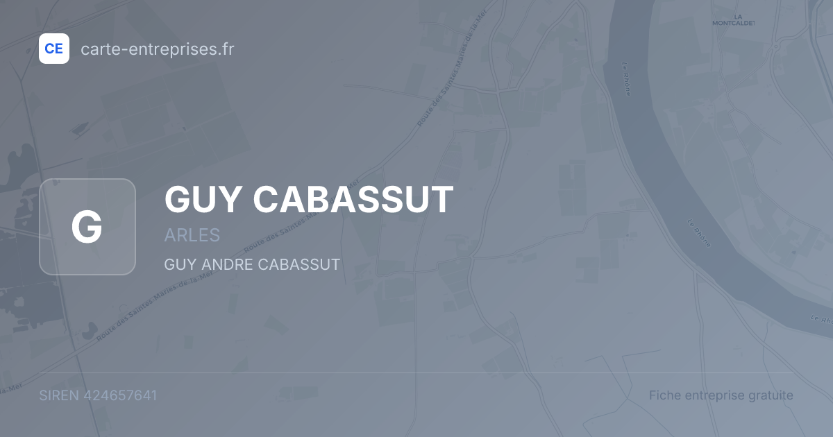 GUY CABASSUT — 424657641 — fiche entreprise