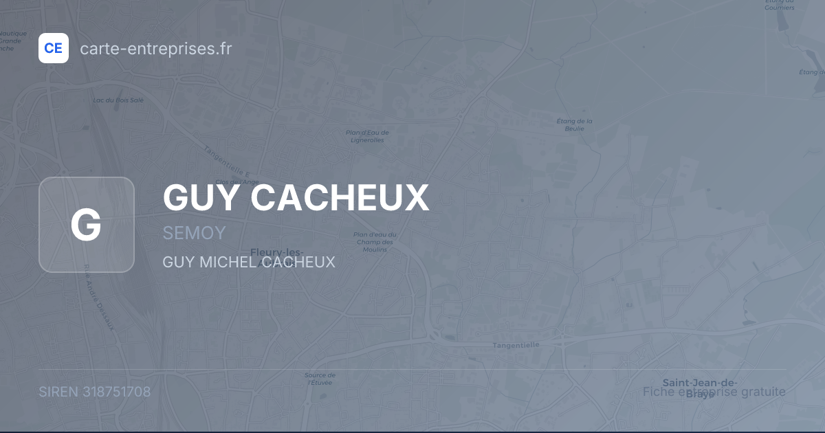 GUY CACHEUX — 318751708 — fiche entreprise