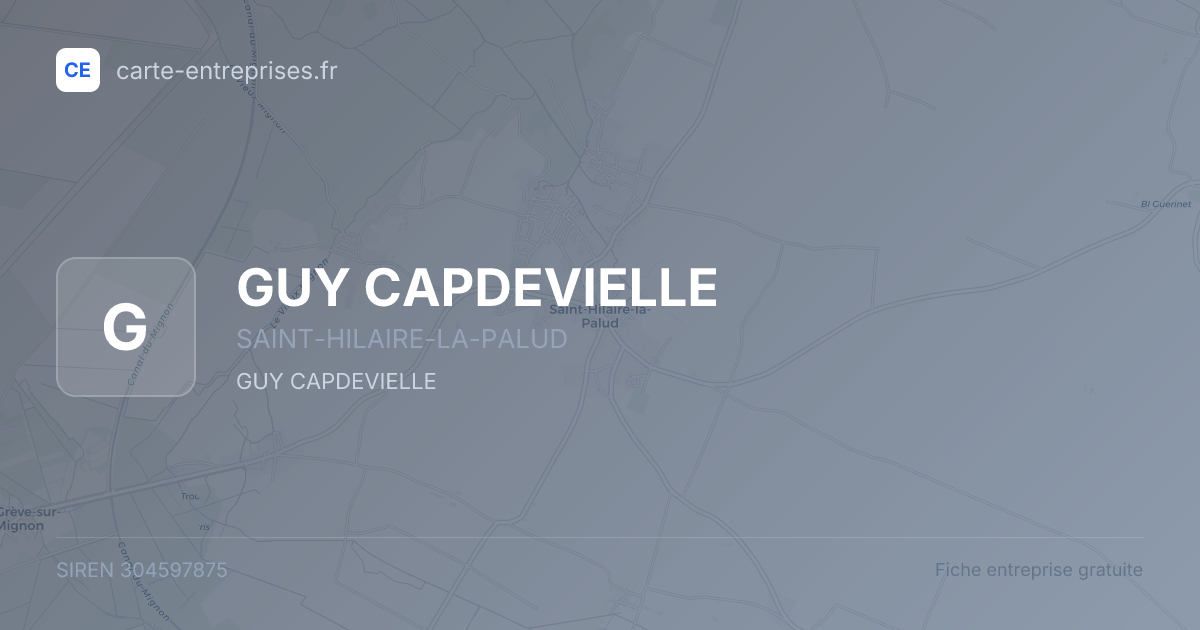 GUY CAPDEVIELLE — 304597875 — fiche entreprise
