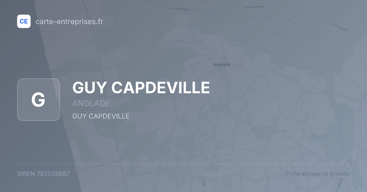 GUY CAPDEVILLE — 782035687 — fiche entreprise