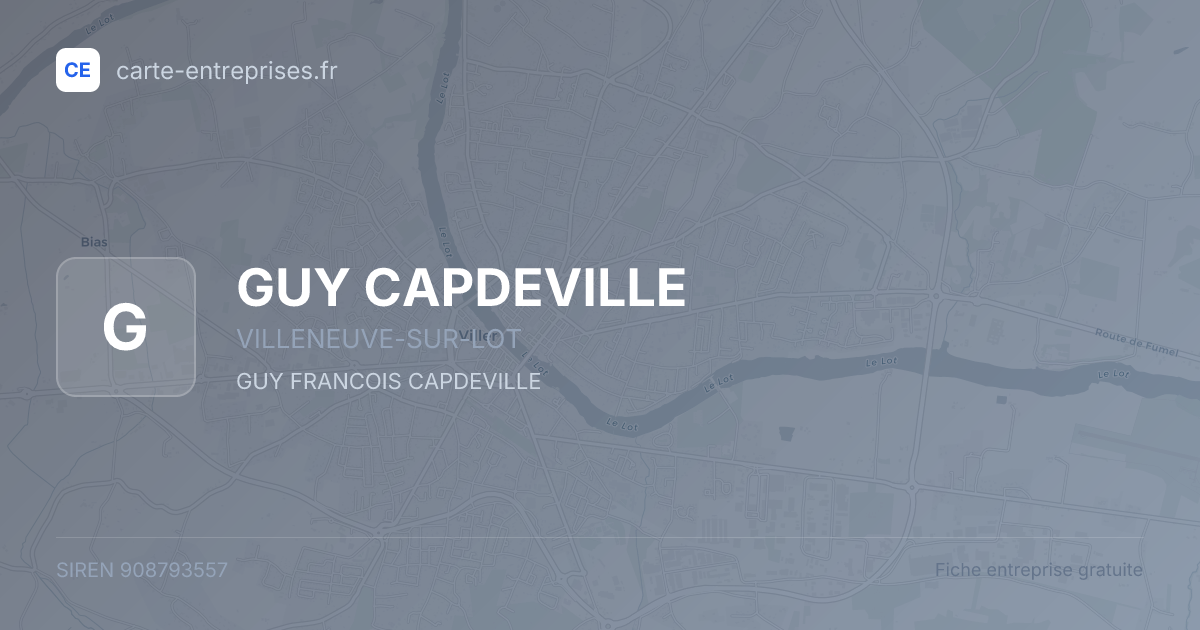 GUY CAPDEVILLE — 908793557 — fiche entreprise