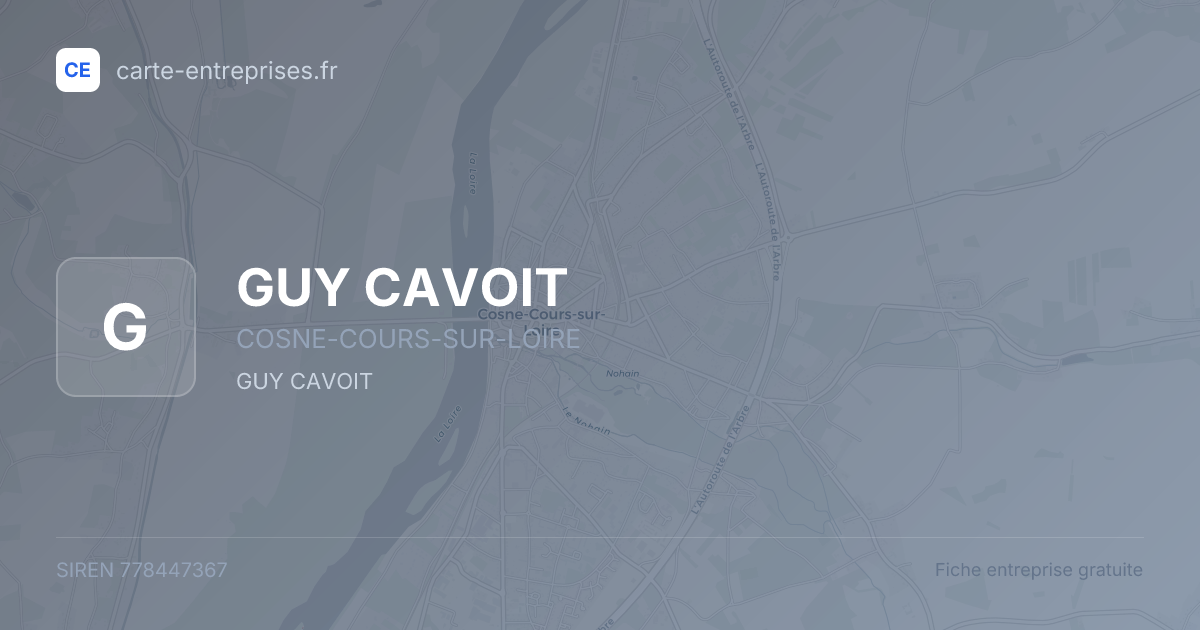 GUY CAVOIT — 778447367 — fiche entreprise