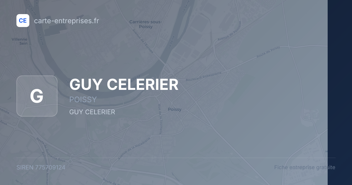 GUY CELERIER — 775709124 — fiche entreprise