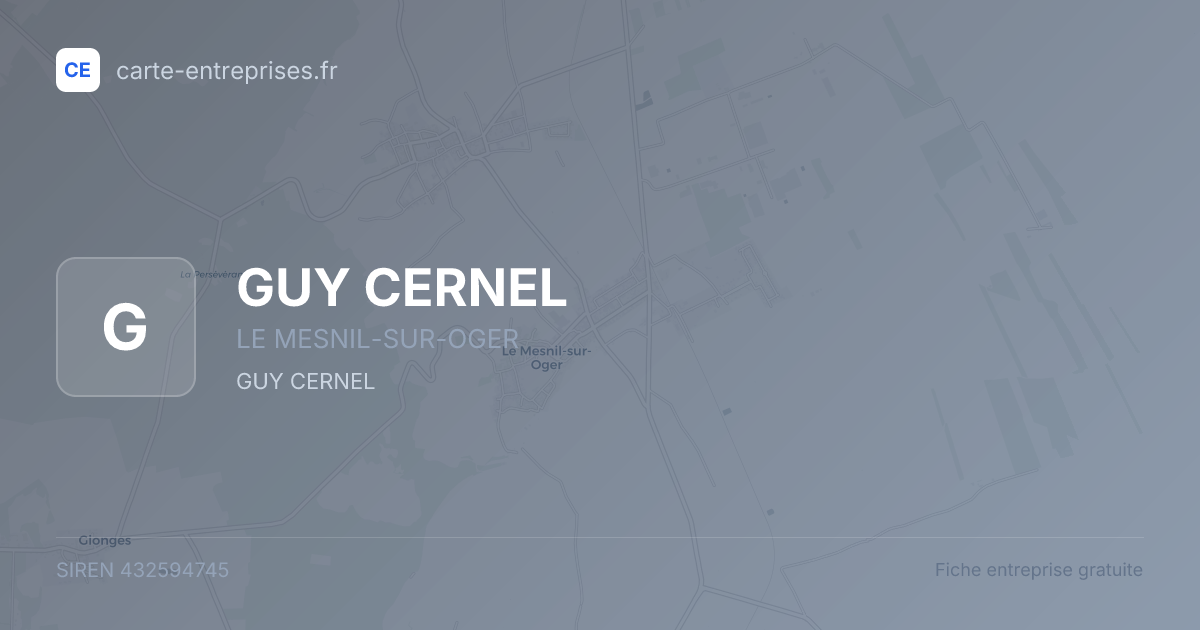 GUY CERNEL — 432594745 — fiche entreprise