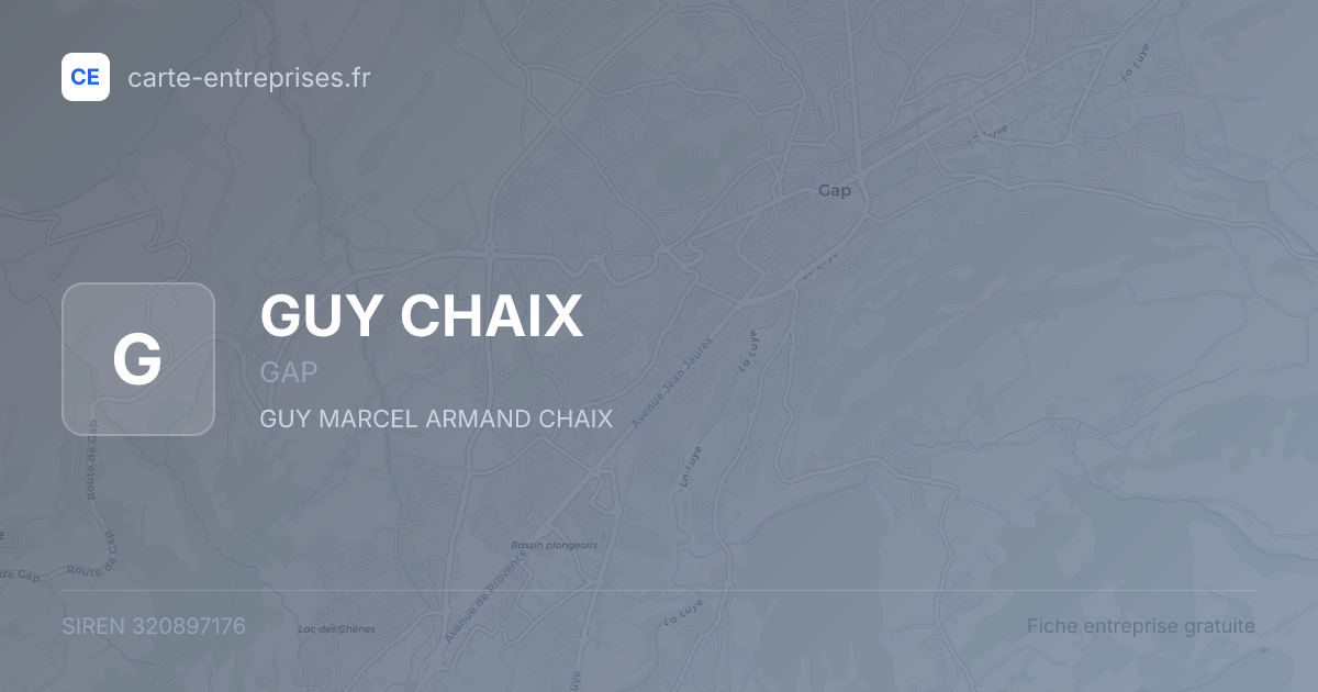 GUY CHAIX — 320897176 — fiche entreprise